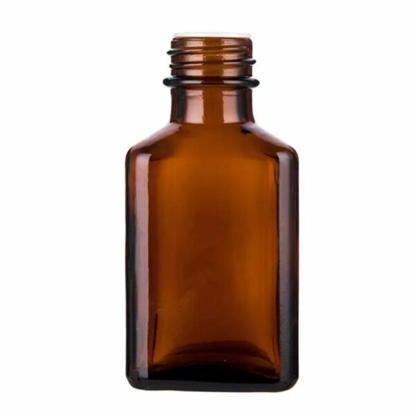 30 ML Square Amber Glass Bottle 1
