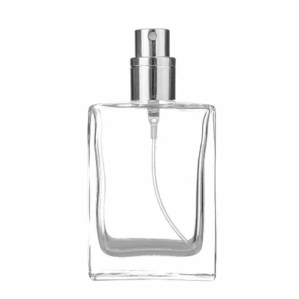 50 ML Clear Square Perfume Spray Glass Bottle 1