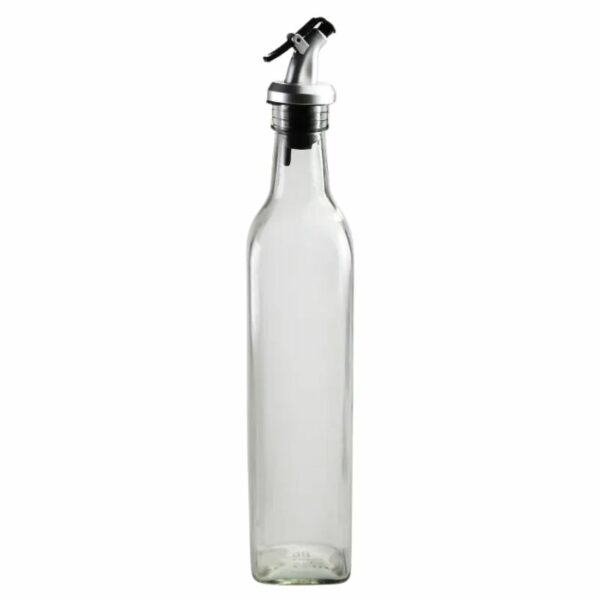 500ML Square Clear Vinegar Glass Bottle 1
