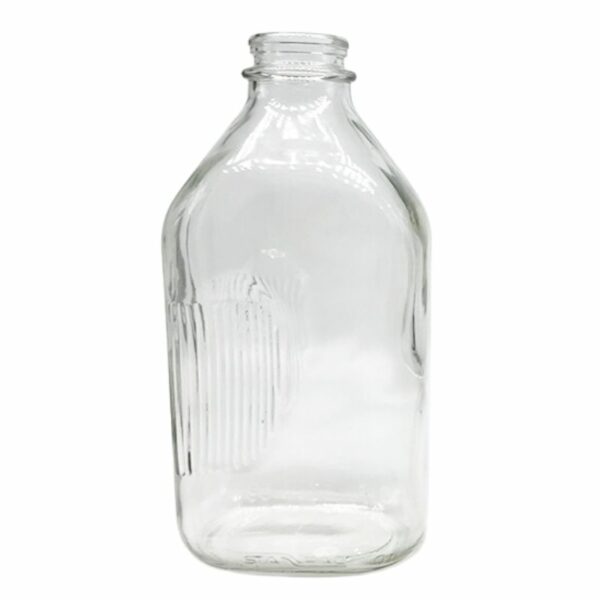 64 OZ Square Milk Glass Bottle 1